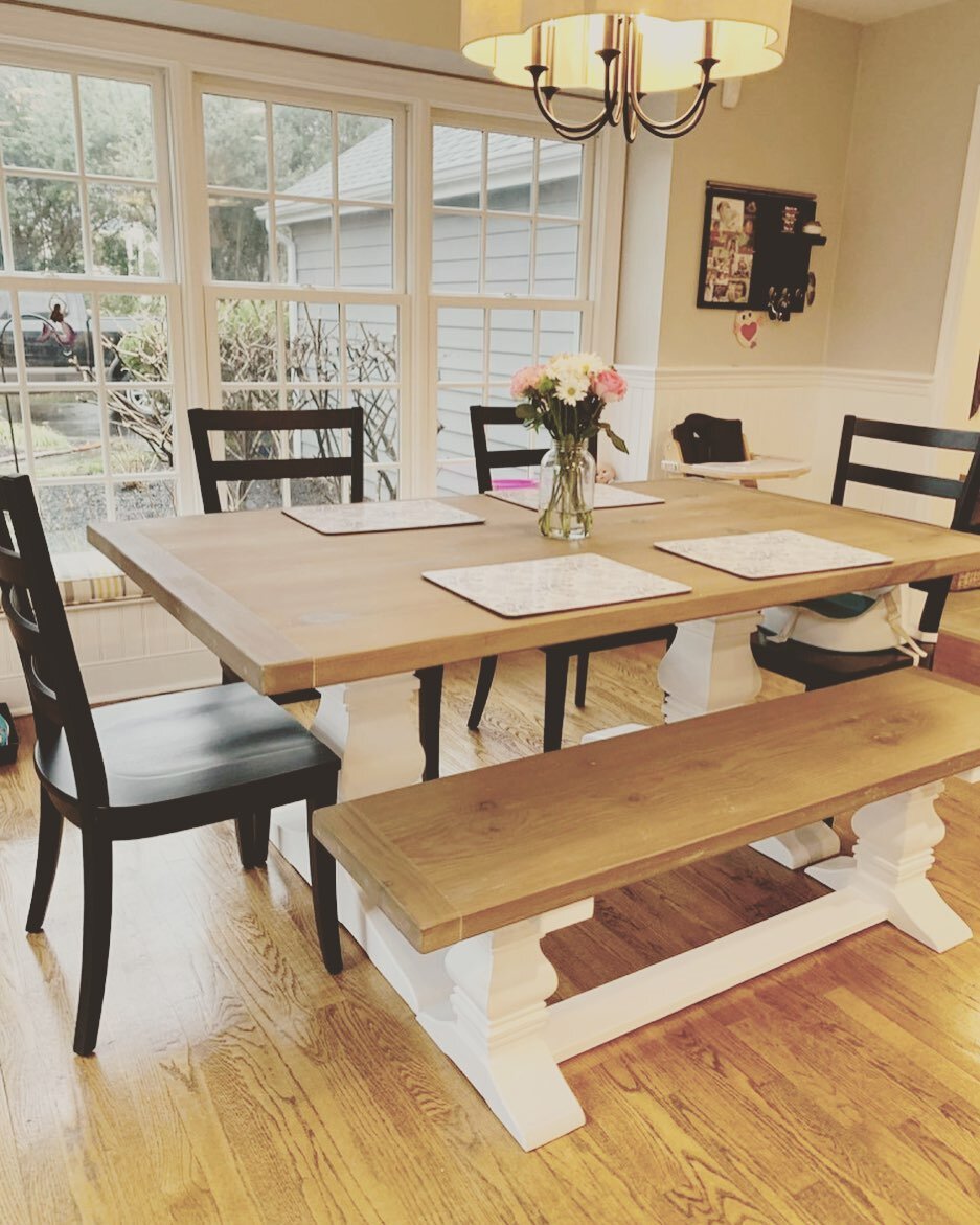 I just love receiving photos from my clients!  This was another fun project working with a great client.  I love how she mixed in the black modern ladder back style chairs for contrast.  The room really pulled together nicely.  Thank you Becky for sh