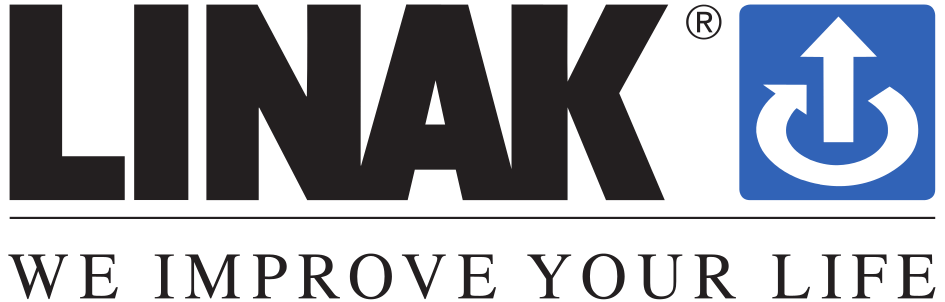 Linak logo with slogan 'We Improve Your Life'.
