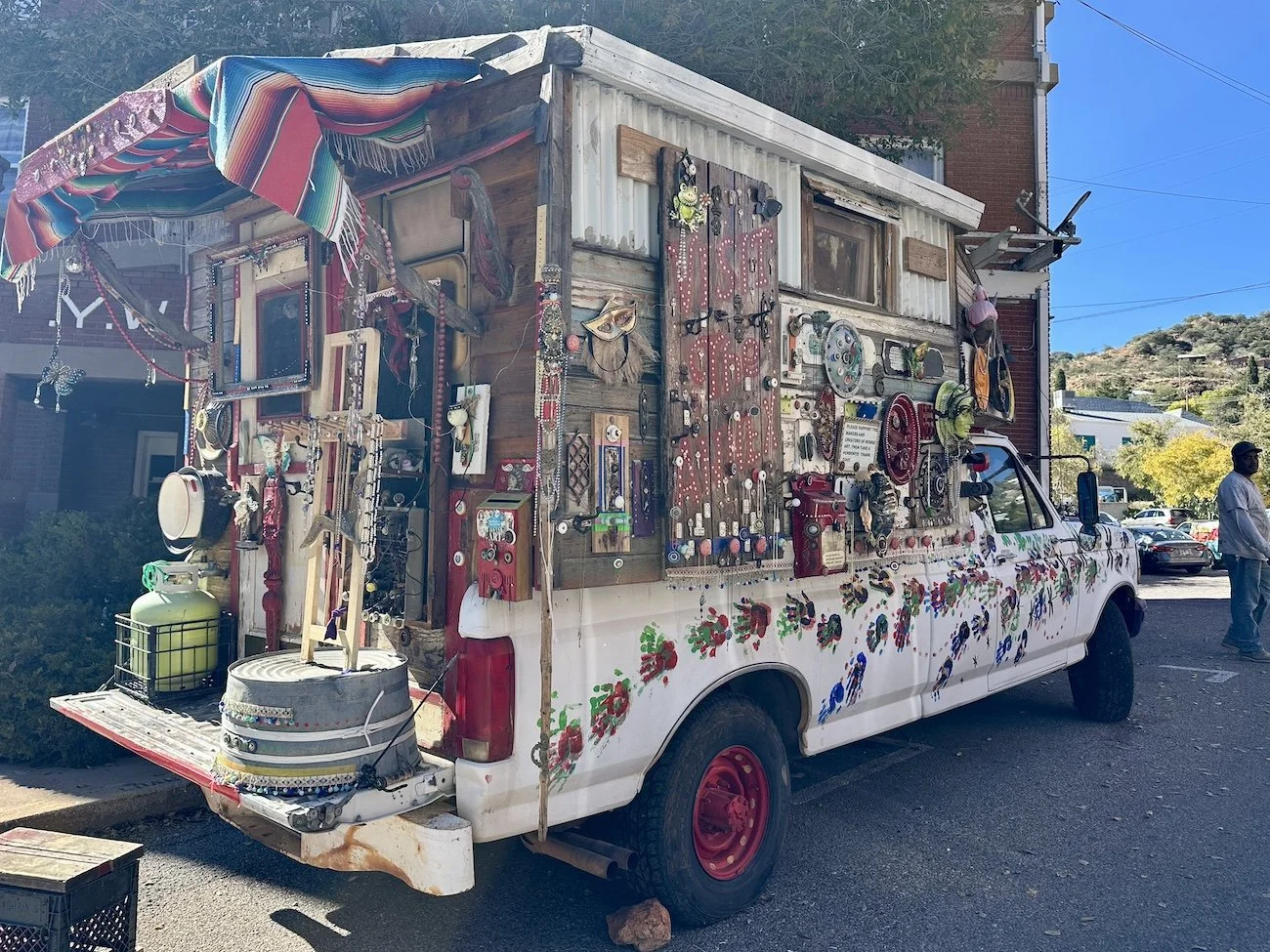 Bisbee Arizona psychedelic, colorful art truck