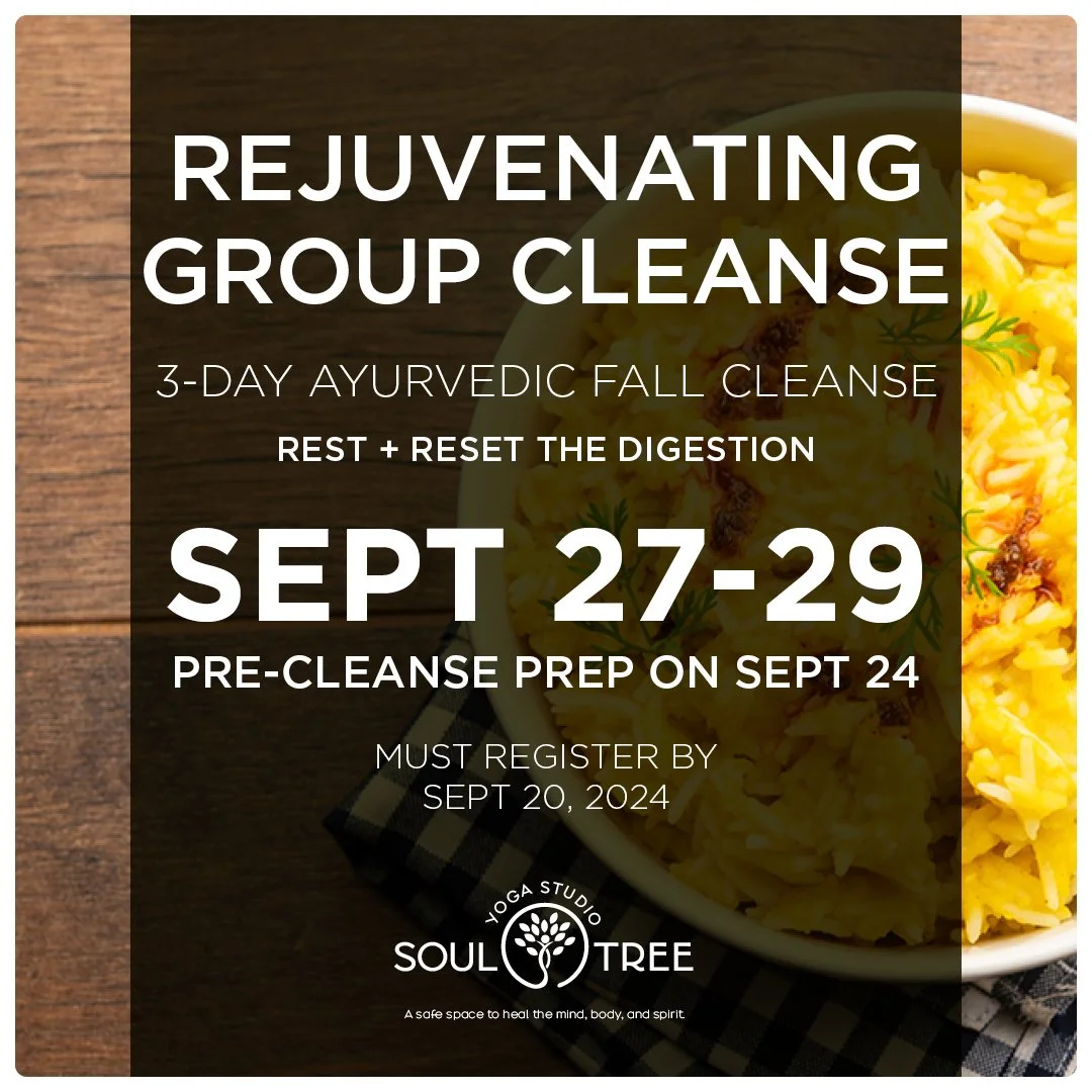 Hello everyone!

Fall is the perfect time to detox the gut in preparation for the cool months ahead.

I will be leading a group cleanse that you can do in the comfort of your own home. We will meet prior to the cleanse for a Pre-Cleanse Planning Sess