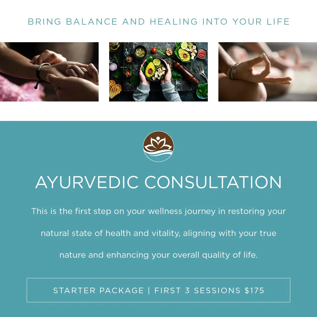 Hi friends...I'm scheduling Ayurvedic Consultations in person at Soul Tree Yoga Studio in South Reno. I'd be honored to work with you on your healing journey. 

PRICING: I'm offering a Starter Package that includes the first 3 sessions for $175 or a 