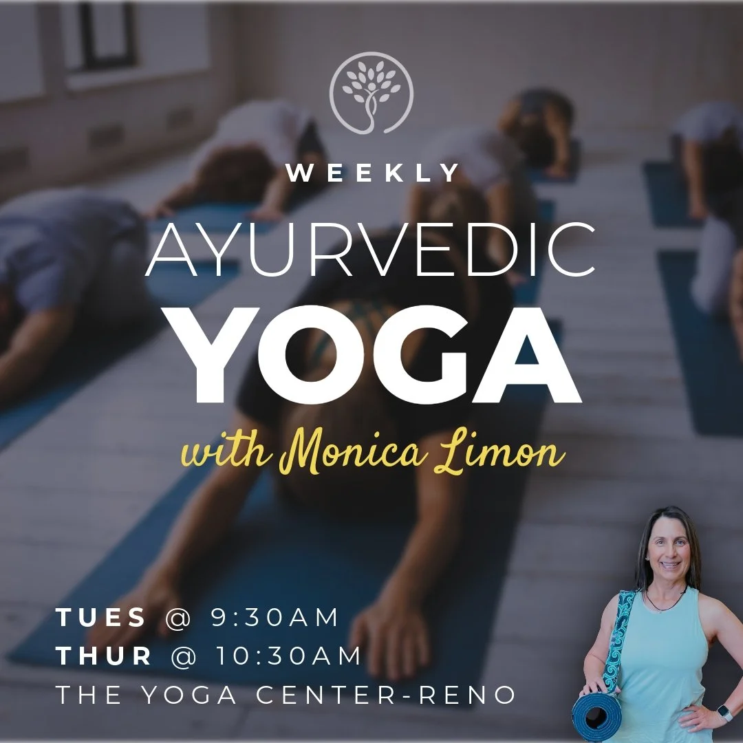 📣 Move with the seasons&mdash;and feel your best, year-round.

Join Monica on Tuesdays and Thursdays for an Ayurvedic Yoga practice designed to bring you back into balance with nature&rsquo;s rhythms. Each class weaves together gentle, mindful movem