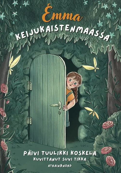 Tyttö kurkkaa taikaportista