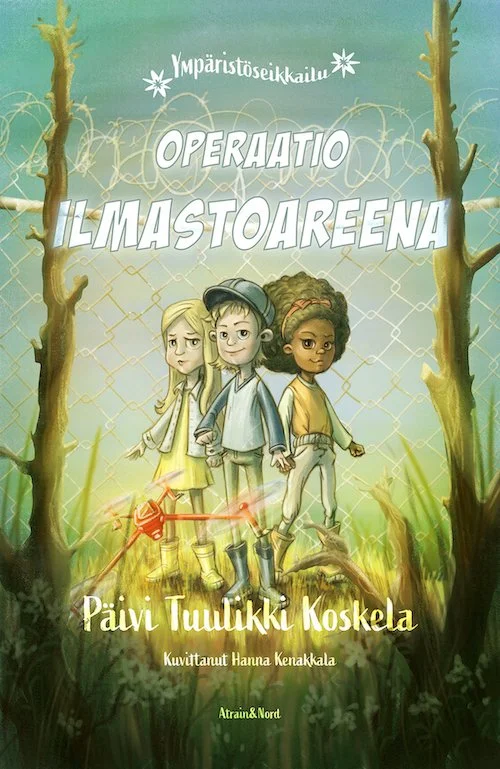 Kolme nuorta ja drone