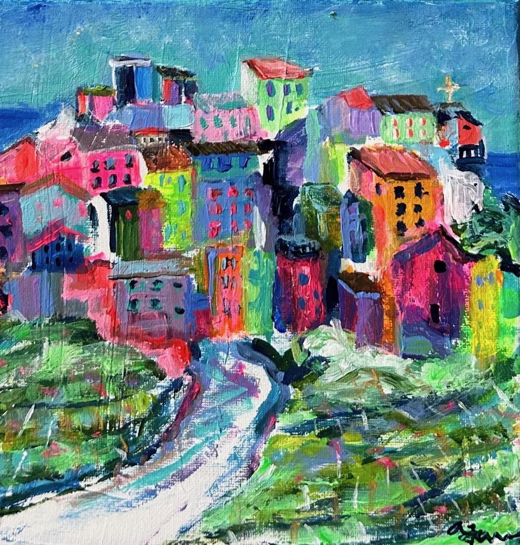 "Fun in Italy" 8" x 8" $300