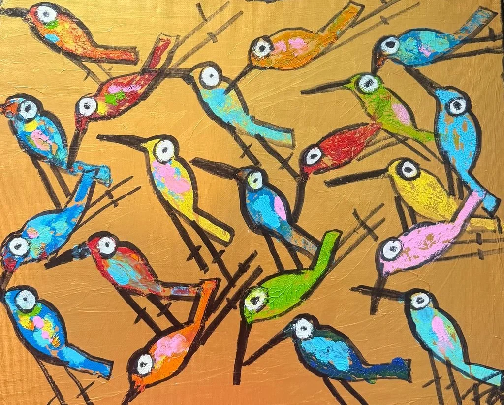 Frances Taylor  "Golden Flight"  8"x10"   $350