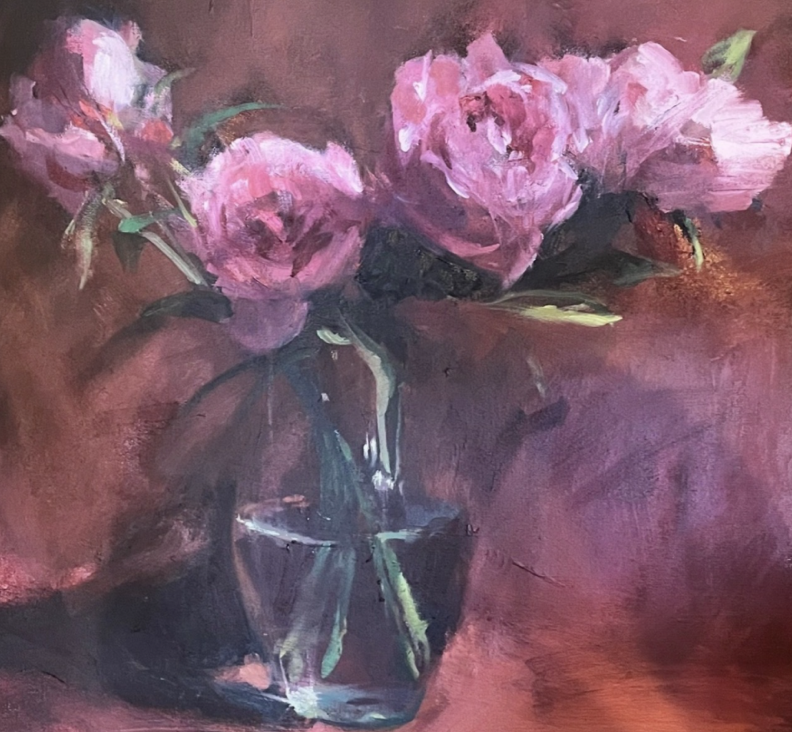  "Pink Peonies" 24" x 24" $4000