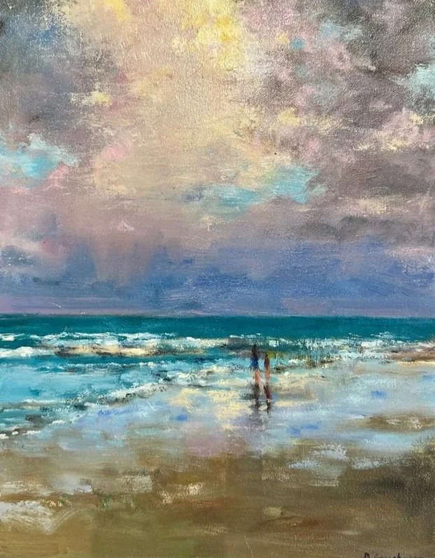 Dede Caughman "Late Afternoon Stroll" 12" x 16" $850