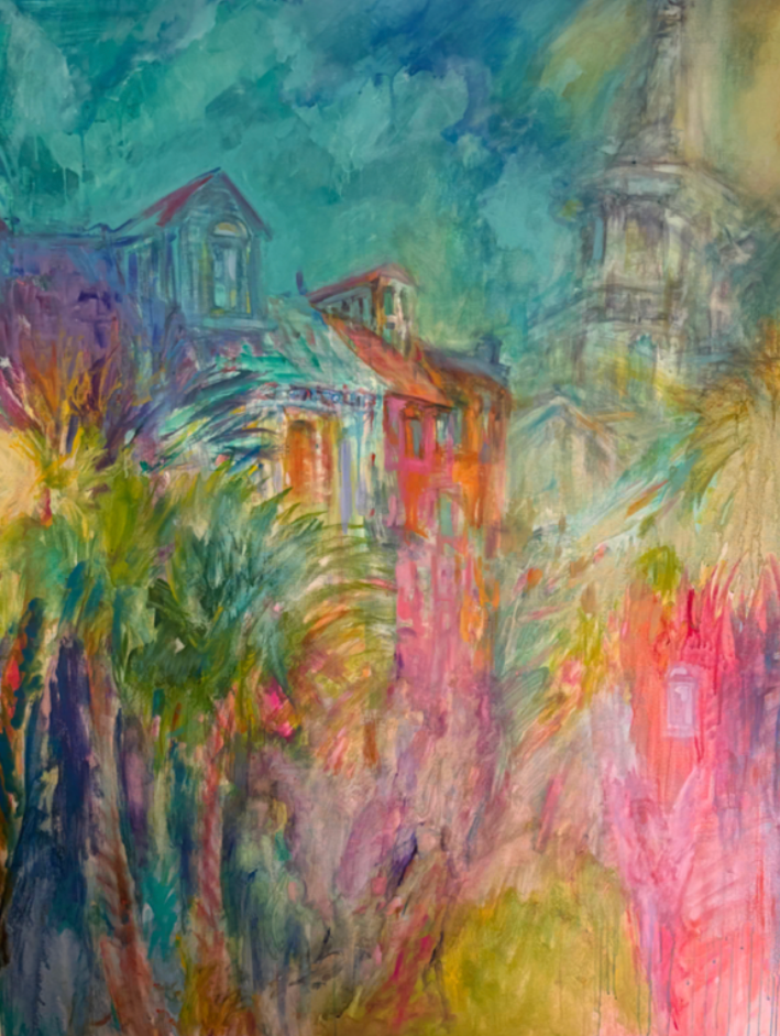 Cher Cosper "Neon Charleston" 48" x 60" $5,500
