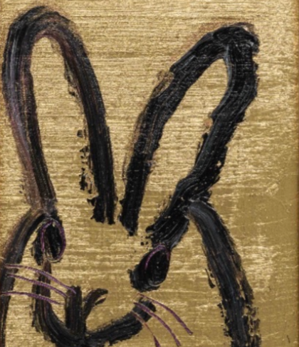 Hunt Slonem "Gold" 8" x 10"