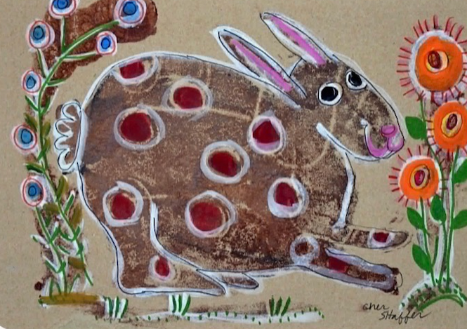 Cher Shaffer "Brown Bunny" 8.5" x 13" $450
