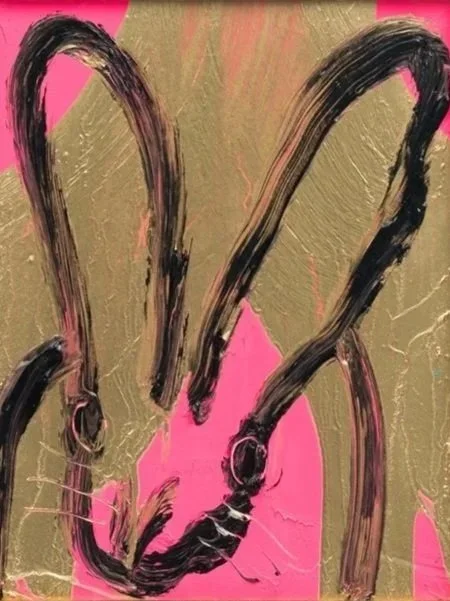 Hunt Slonem "Pink and gold " 8" x 10" (Ask for price)