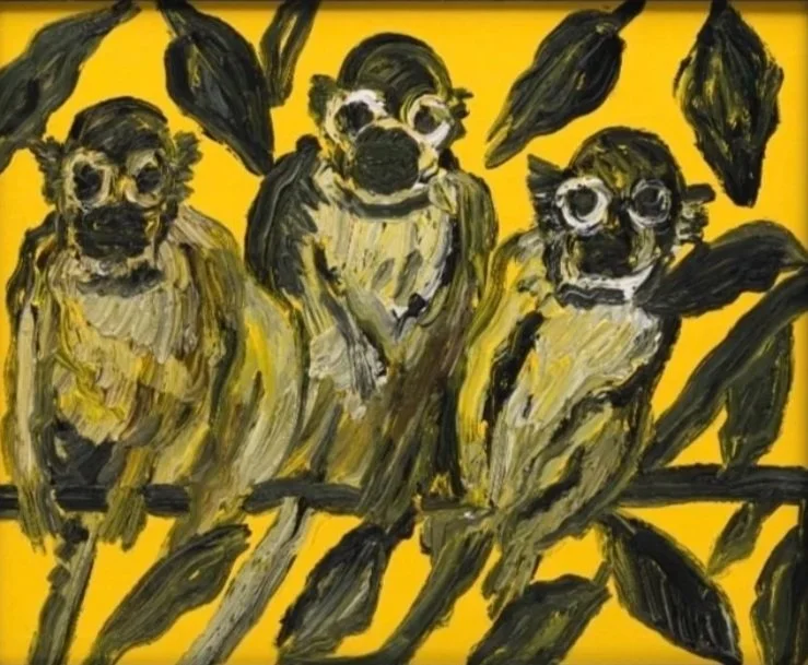 "3 Monkeys"  27" x 32"