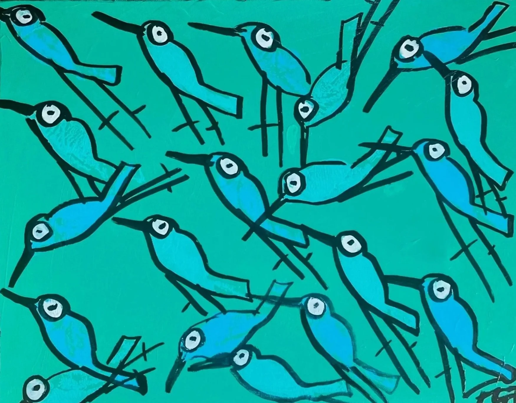Frances Taylor "Bermuda Flight" 16" x 20" $350