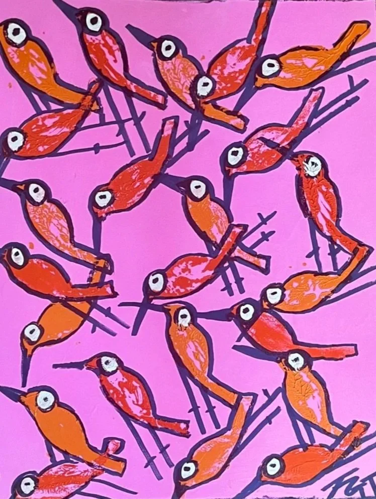 "Palm Beach Flight" 20" x 16" $350