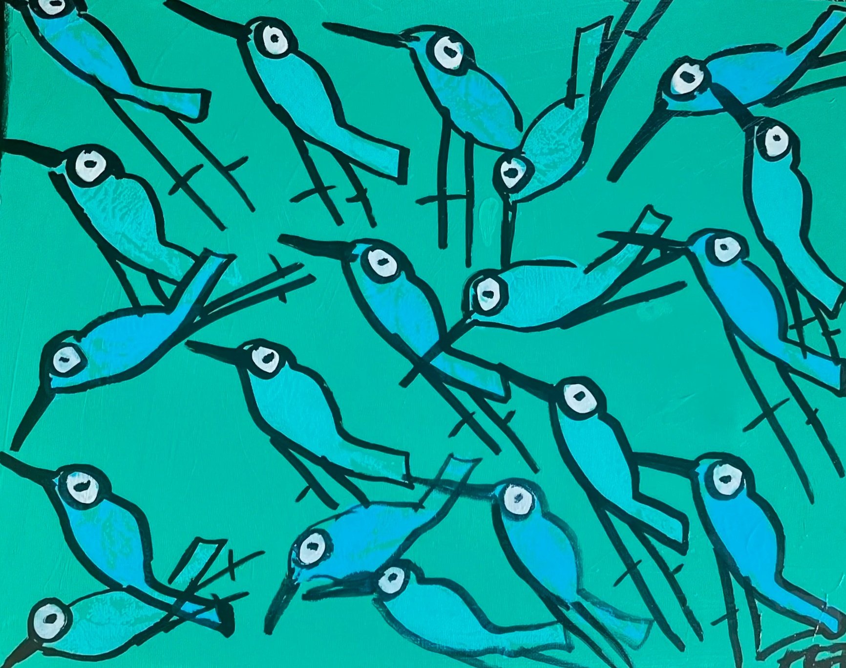 "Bermuda Flight" 16" x 20" $350