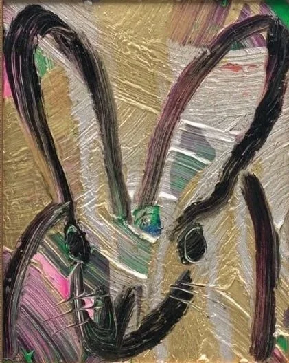 Hunt Slonem "Totem" 10" x 8" (Oil on wood)