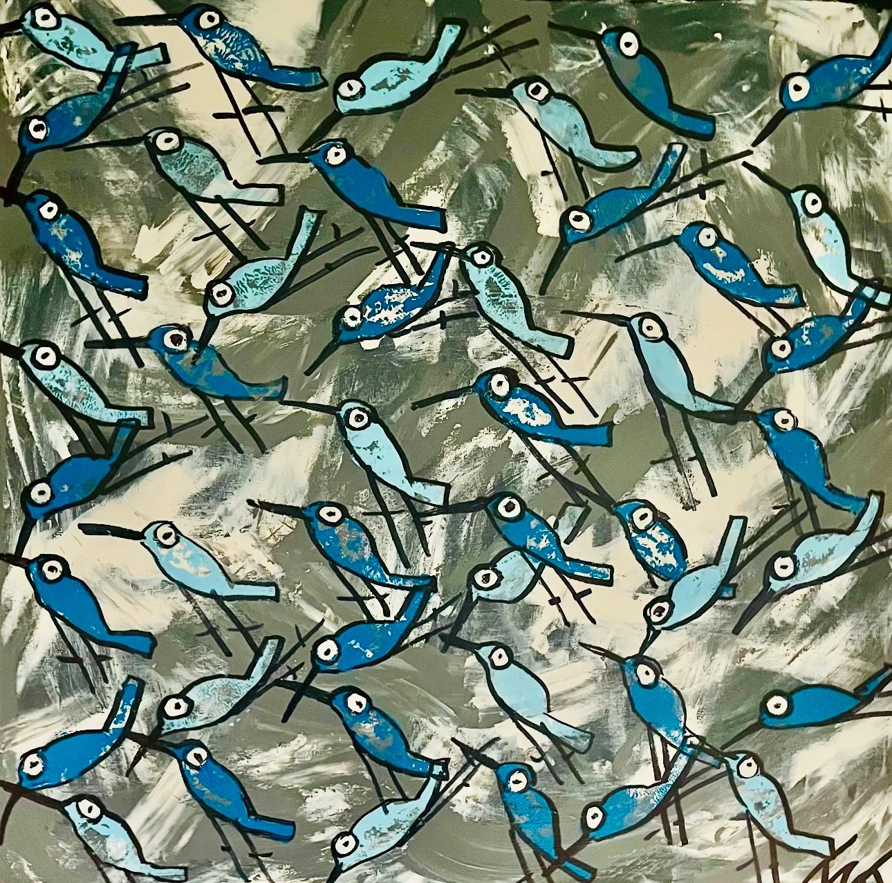 "Sea Birds" 30x30  $1,500