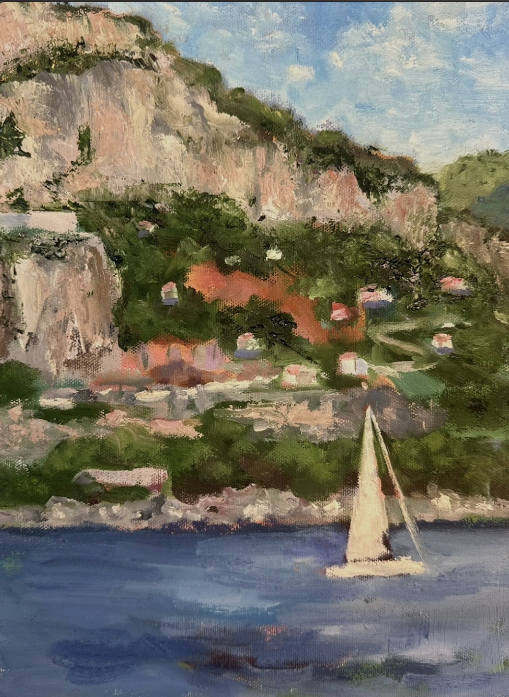 Dede Caughman “Sailing the Meditteranean” 9x12, $700