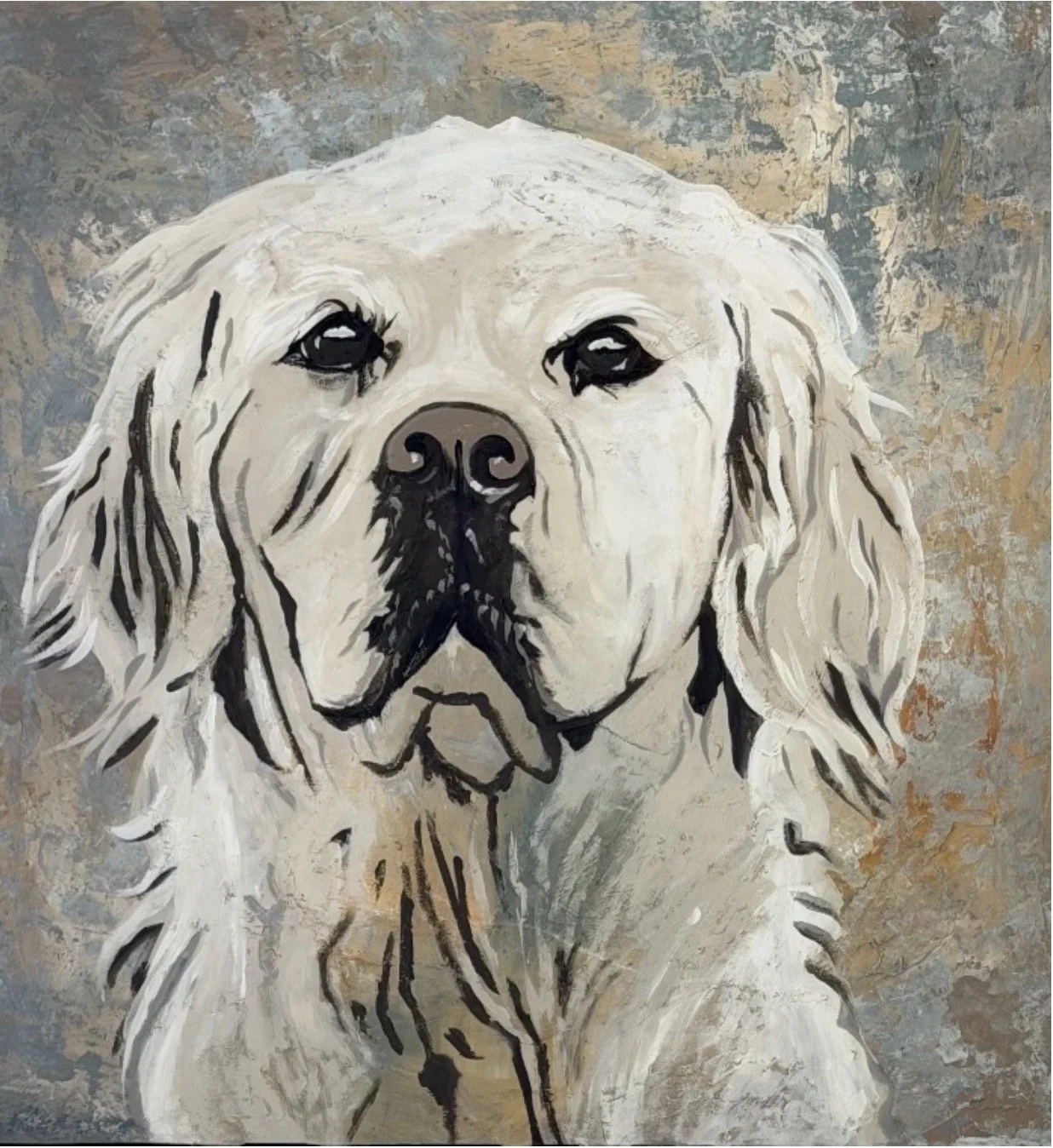 "Golden Pup" 48" x 48" $4,888