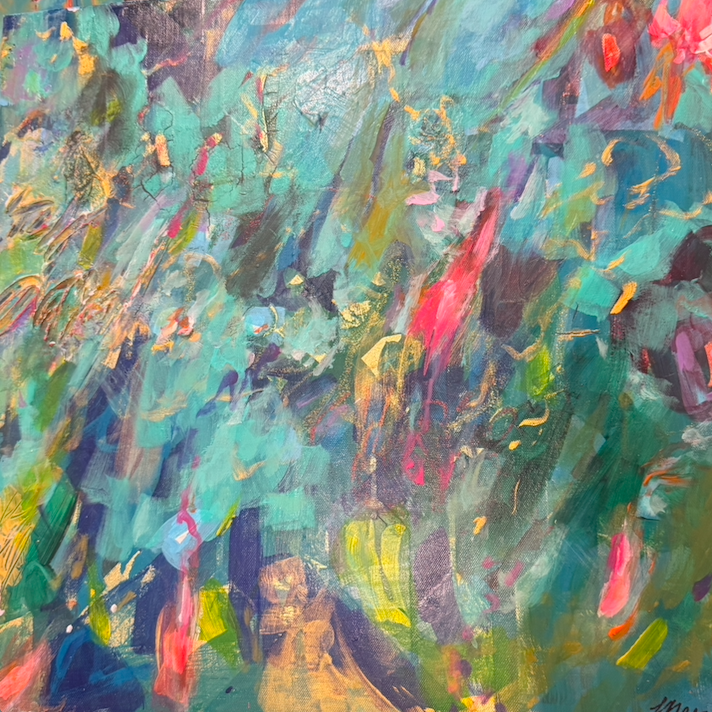 "2 Hearts" 16" x 16" $1,500