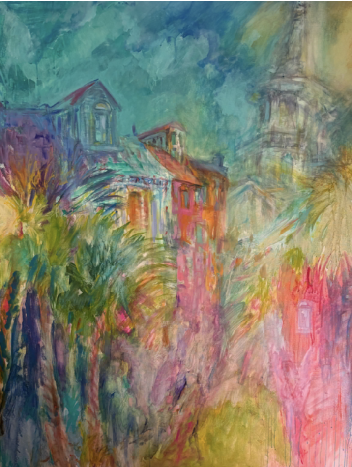 Cher Cosper "Neon Charleston" 48" x 60" $5,500