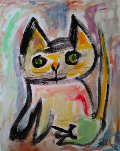 "Pretty Kitty" 16 x 20 $800