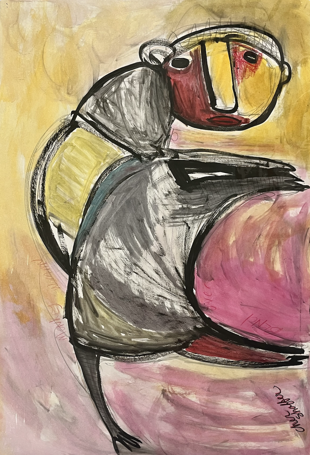 "Monkey Woman" 24" x 36" 2,400