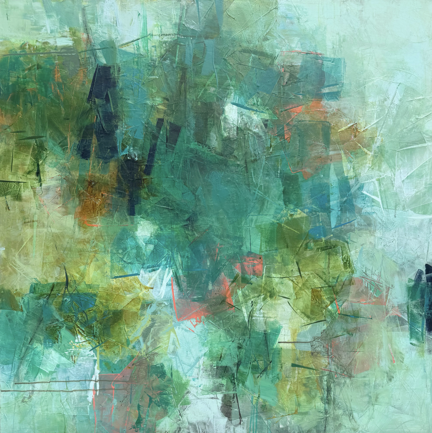 Michelle Marra "Murmured Tide" 36" x 36" $3,500