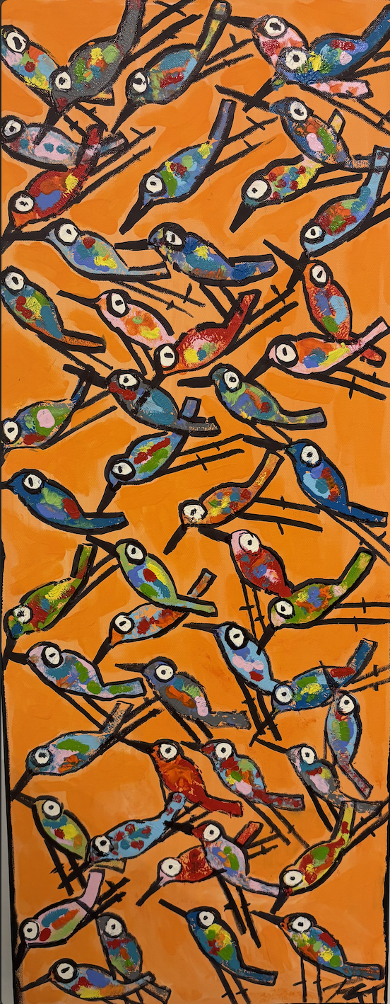 "Sunset Flight" 40" x 16" $1600