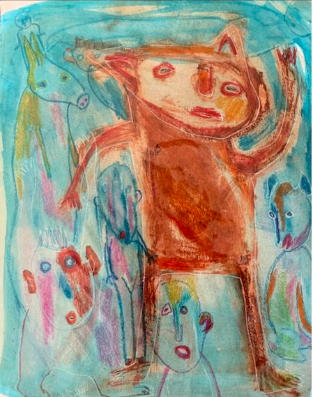 "Cata Wampus" 11" x 14" $500