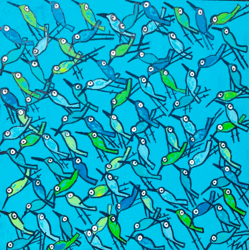 Frances Taylor "Mozarts Flight" 36 x 36 $2000