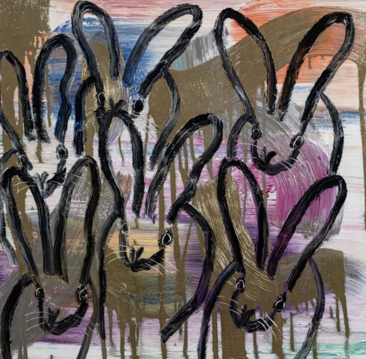 "Chinensis Mardi Gras" 30" x 30"