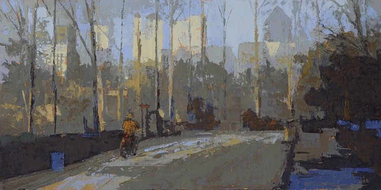Celeste McCollough "Piedmont Park Biker" 12x24 $1,700.jpg