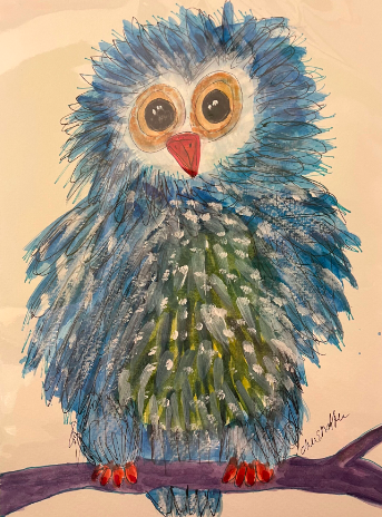 "Blue Who" 9" x 12" $200