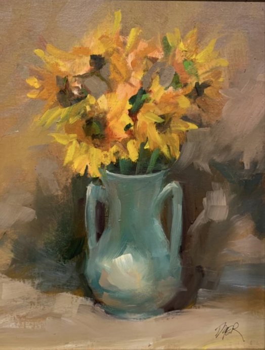 "Sunflowers" 11" x 14" $1,100