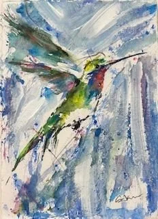 Allison Farr "Arrival" 9"x12" unframed 12"x16" framed $425