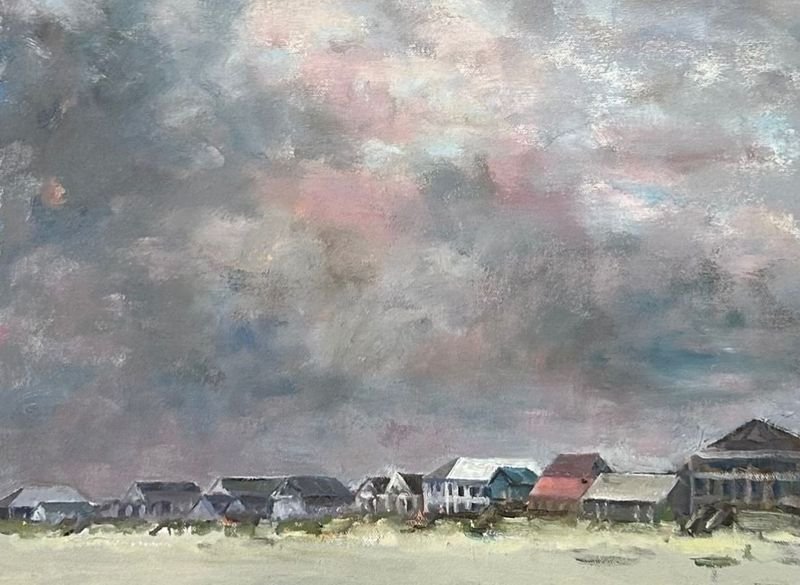 Dede Caughman "Beach Houses" 12" x 16" $850