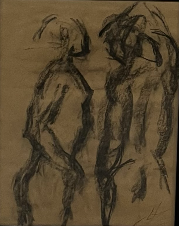 Marc Chatov "Two Figure Gestures" 15" x 11.5" unframed 21" x 17" framed $850