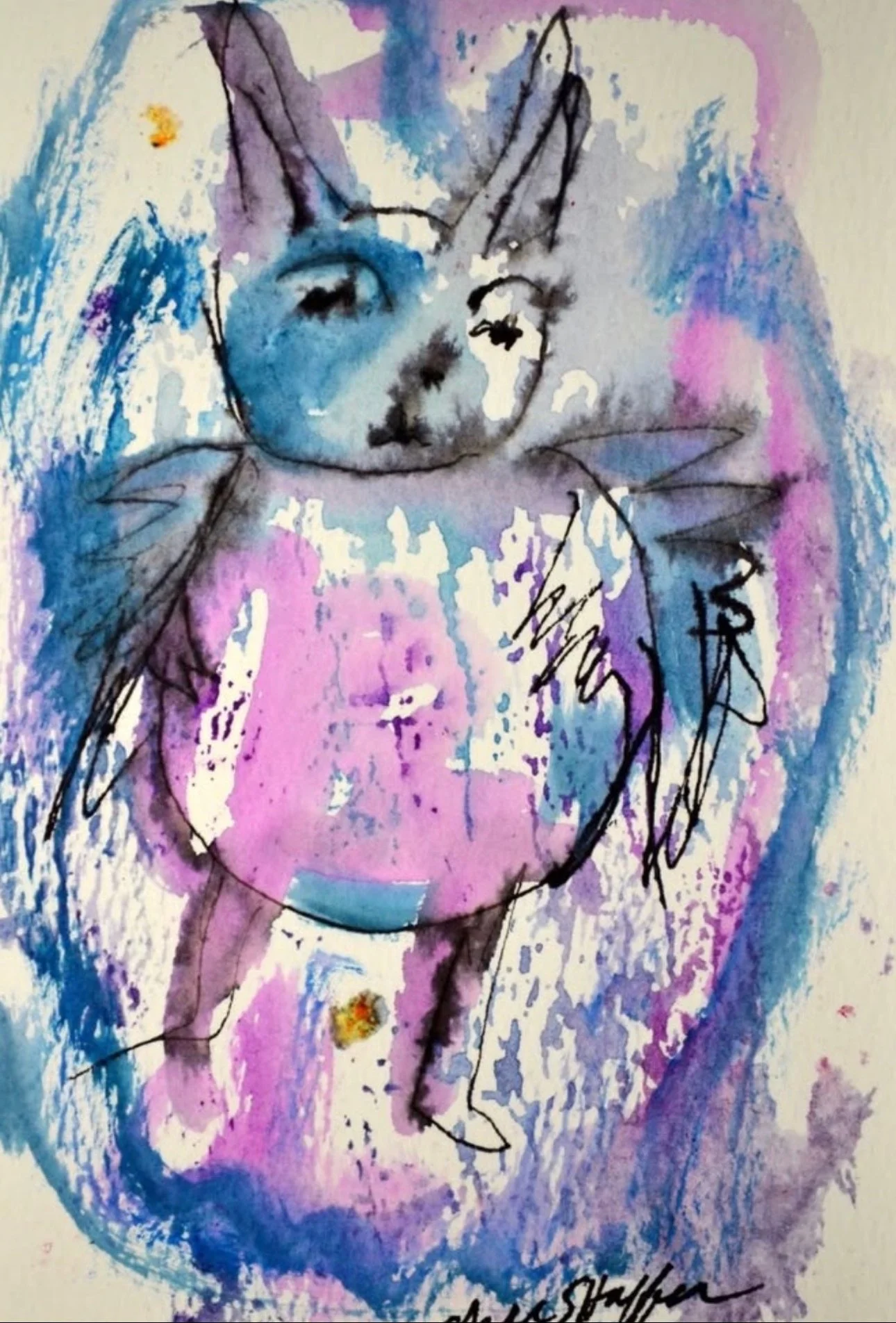 "Angel Dog"  8" x 10"     $250