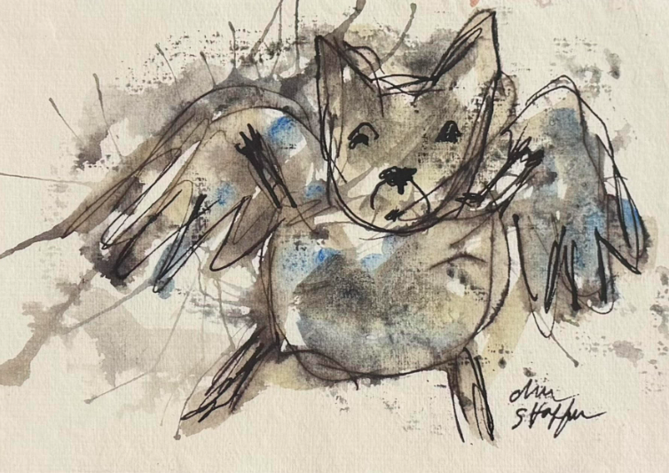 Cher Shaffer "Little Bat" 6” 4” $100