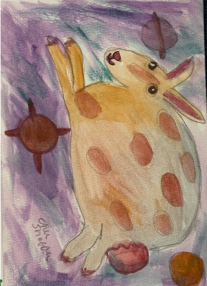 "Space Rabbit" 5.75" x 8" $250