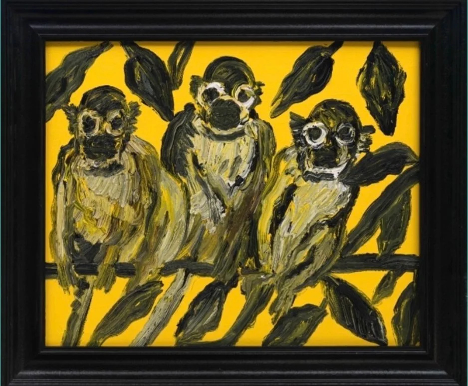 "3 Monkeys"  27" x 32"