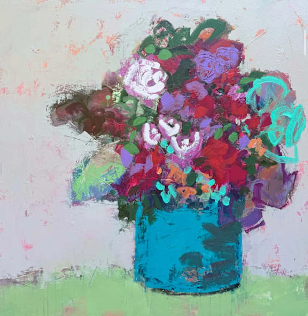 "Flirt and Flourish" 36 x 36 $3,500