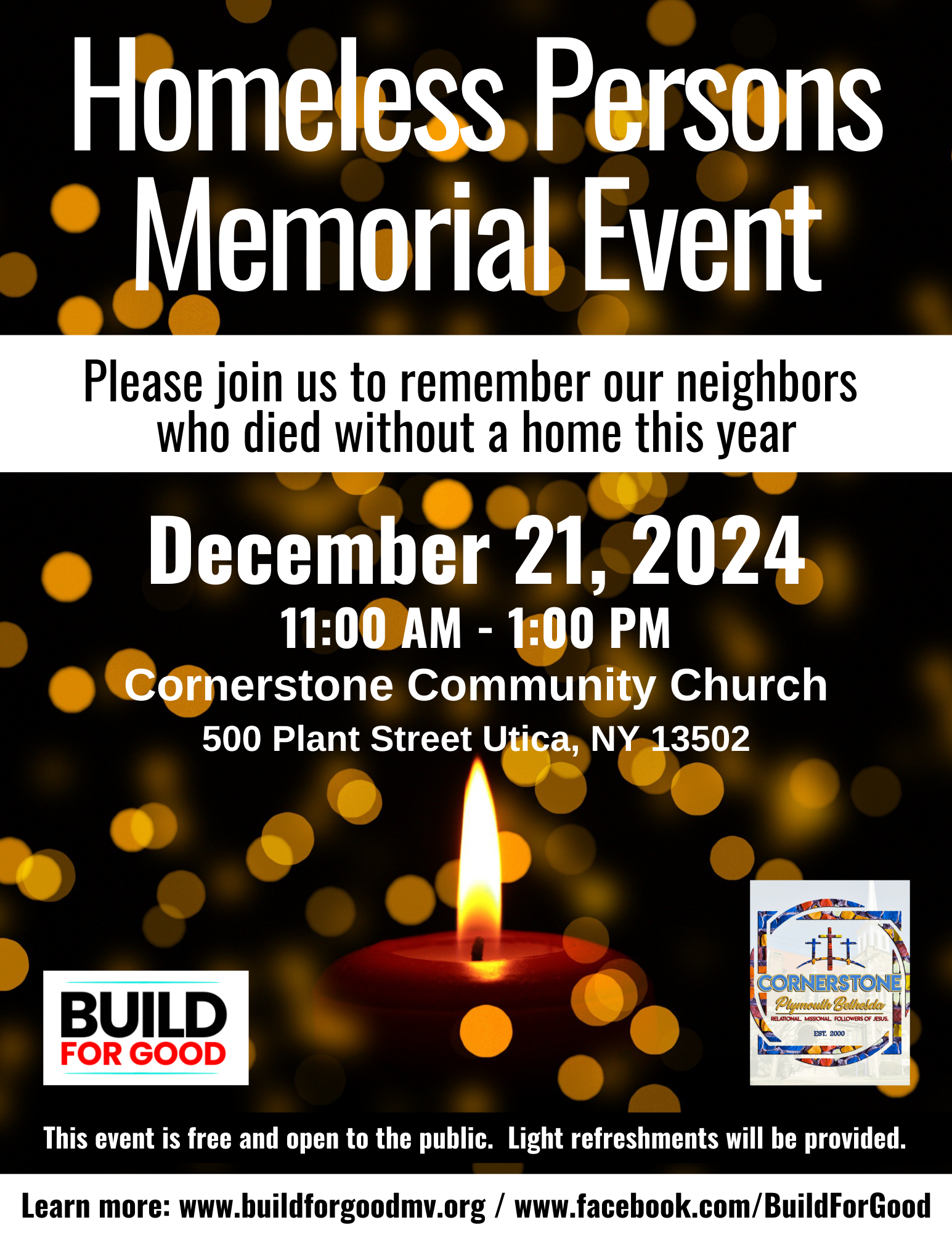 Homeless Persons Memorial Event