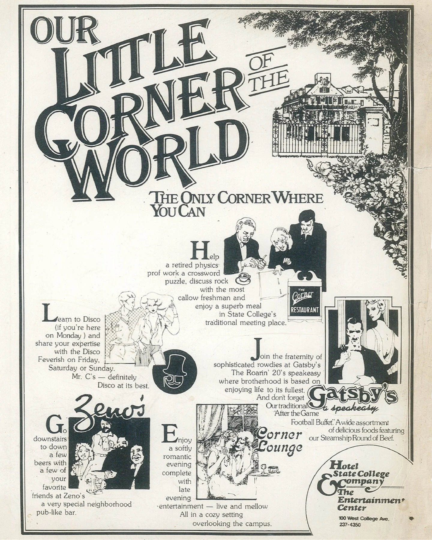 Welcome to our little corner of the world >>> SWIPE &amp; travel through time >>>

#thecornerroom #hotelstatecollege #pennstate #happyvalley #history #downtownstatecollege #shoplocal #eatlocal #drinklocal #happyvalleyhospitality