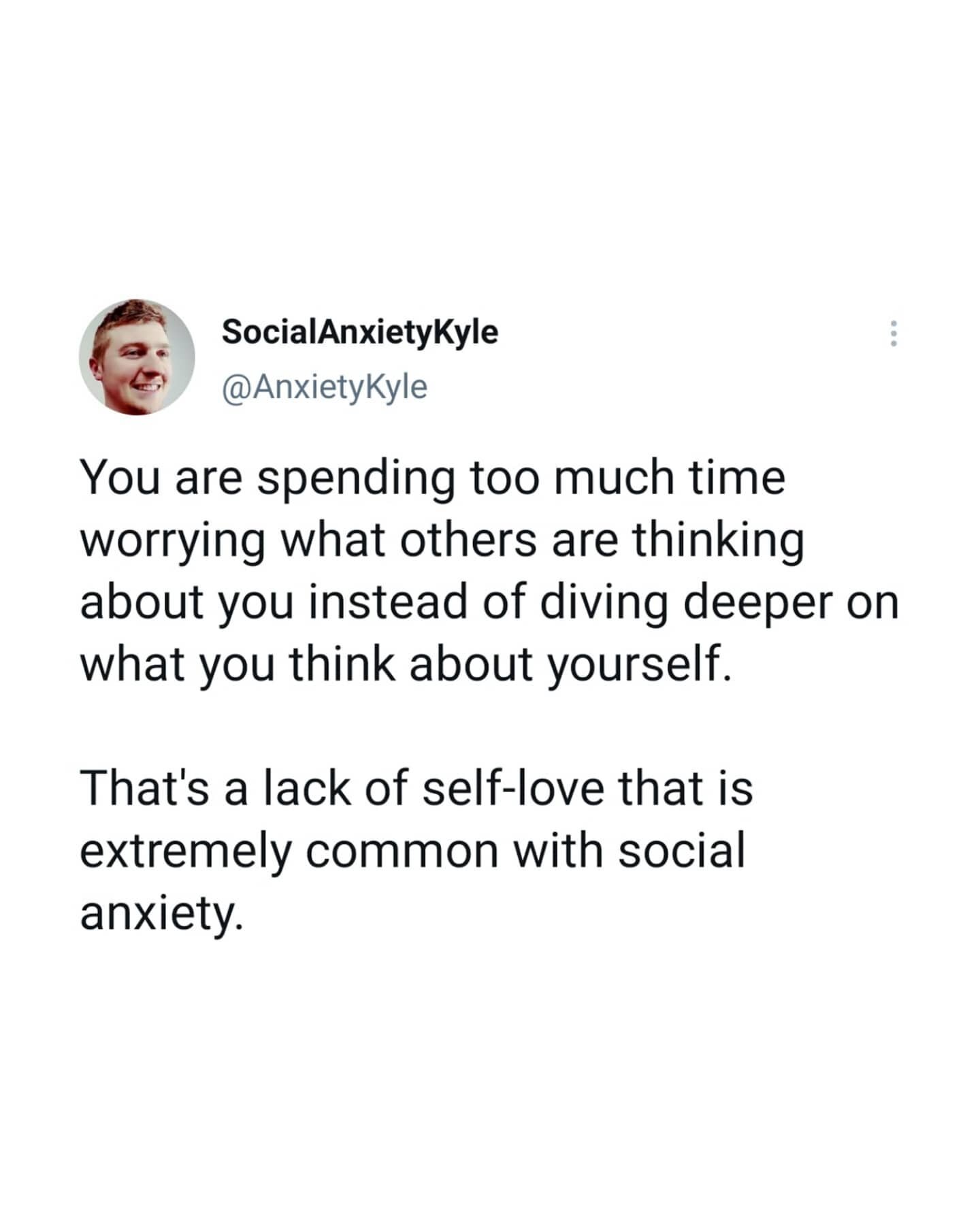 When I talk to people about their social anxiety 🤯, I usually find lack of self love 💘 is the main driver of it.⁣
⁣
It was the main driver of mine as well.⁣
⁣
It's time to change the beliefs and story about yourself. ⁣
⁣
If you need help with this,