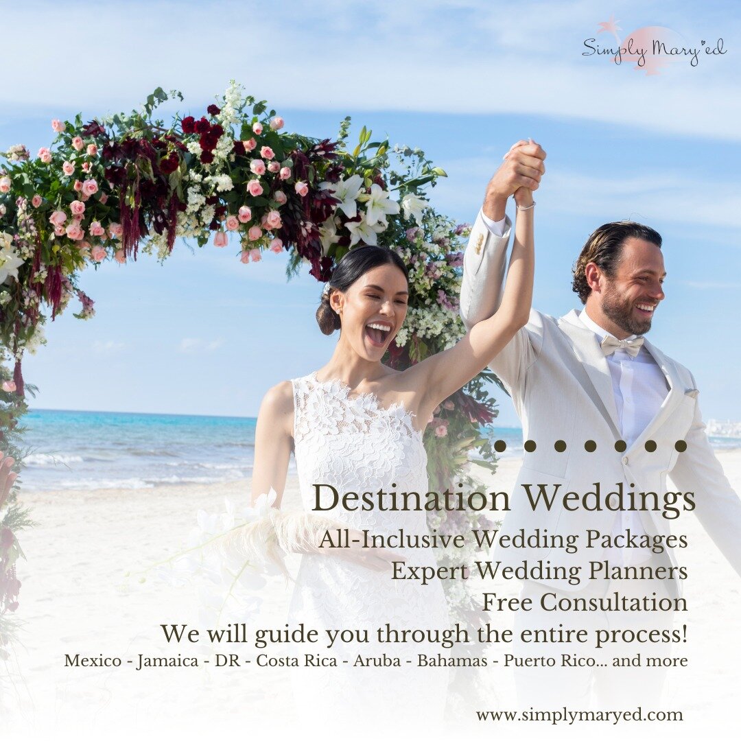 Beach Weddings can be a Beach Breeze...With the right planners!! 💍 It's not too late to book 2023! Fill out a form to schedule a FREE consultation and we will help you find the right resort for you! Cheers! 🥂
.
.
.
.
.
 #weddingideas #weddinginspir
