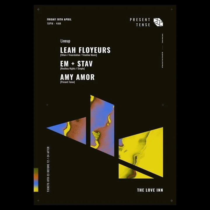 Poster design for one of Present Tense&rsquo;s 3rd year parties. Keeping with the existing theme but evolving to be more refined 💎
.
.
 #designinspiration #graphicdesign #typeposter #poster #posterdesigns #visualgraphic #graphicart #graphicdesigner 
