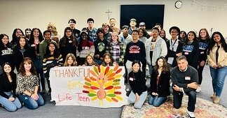 &ldquo;Friendsgiving&rdquo; at LifeTeen is always a fun Life Night &amp; this year was no exception! 🧡

We are so thankful for all the young people &amp; future saints of our Church Family! 🧡